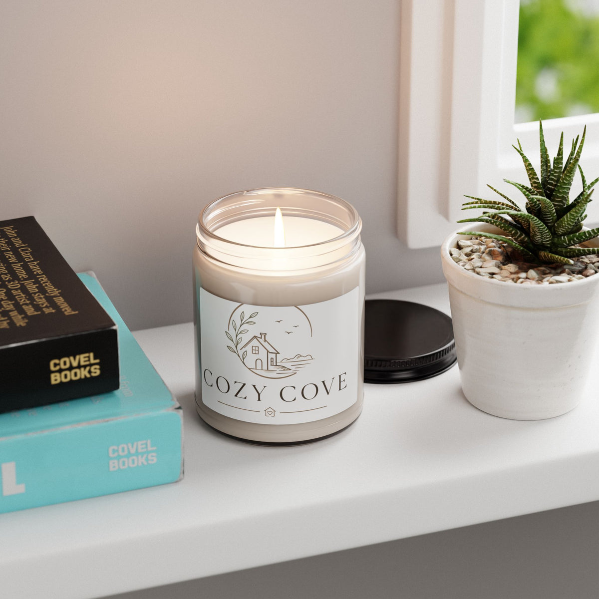 Cozy Cove Scented Soy Candle — 9oz Jar Candle for Relaxing, Home & Gift