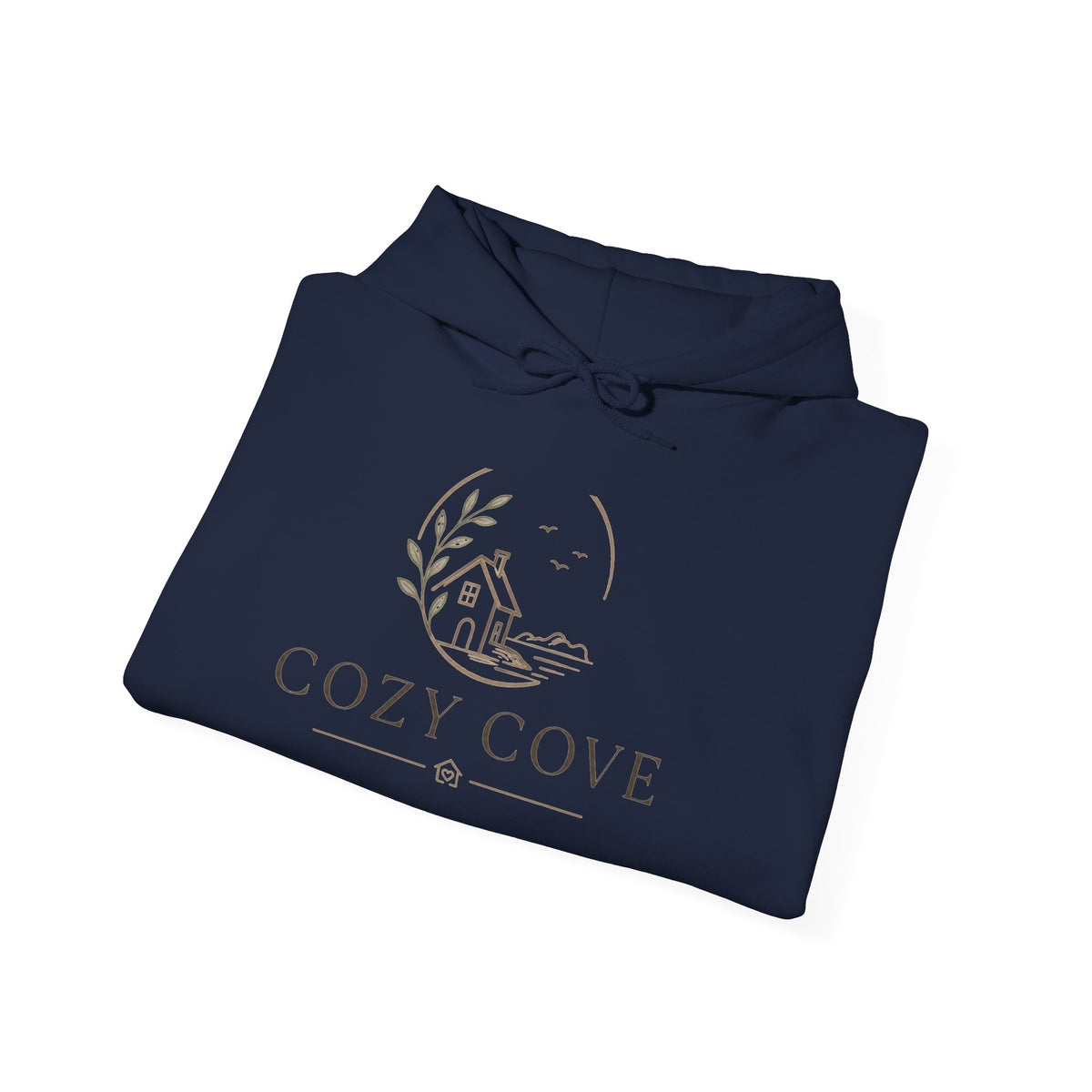 Cozy Cove Hoodie — Minimal Cottage Logo Pullover